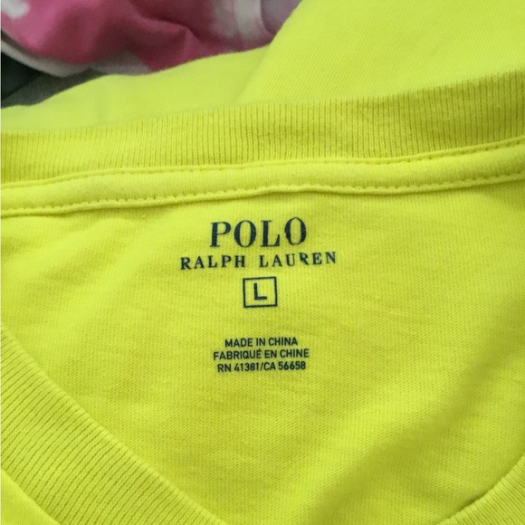 Polo Ralph Lauren Size Large Yellow Men’s Top Shirt $20 - Picture 8 of 8